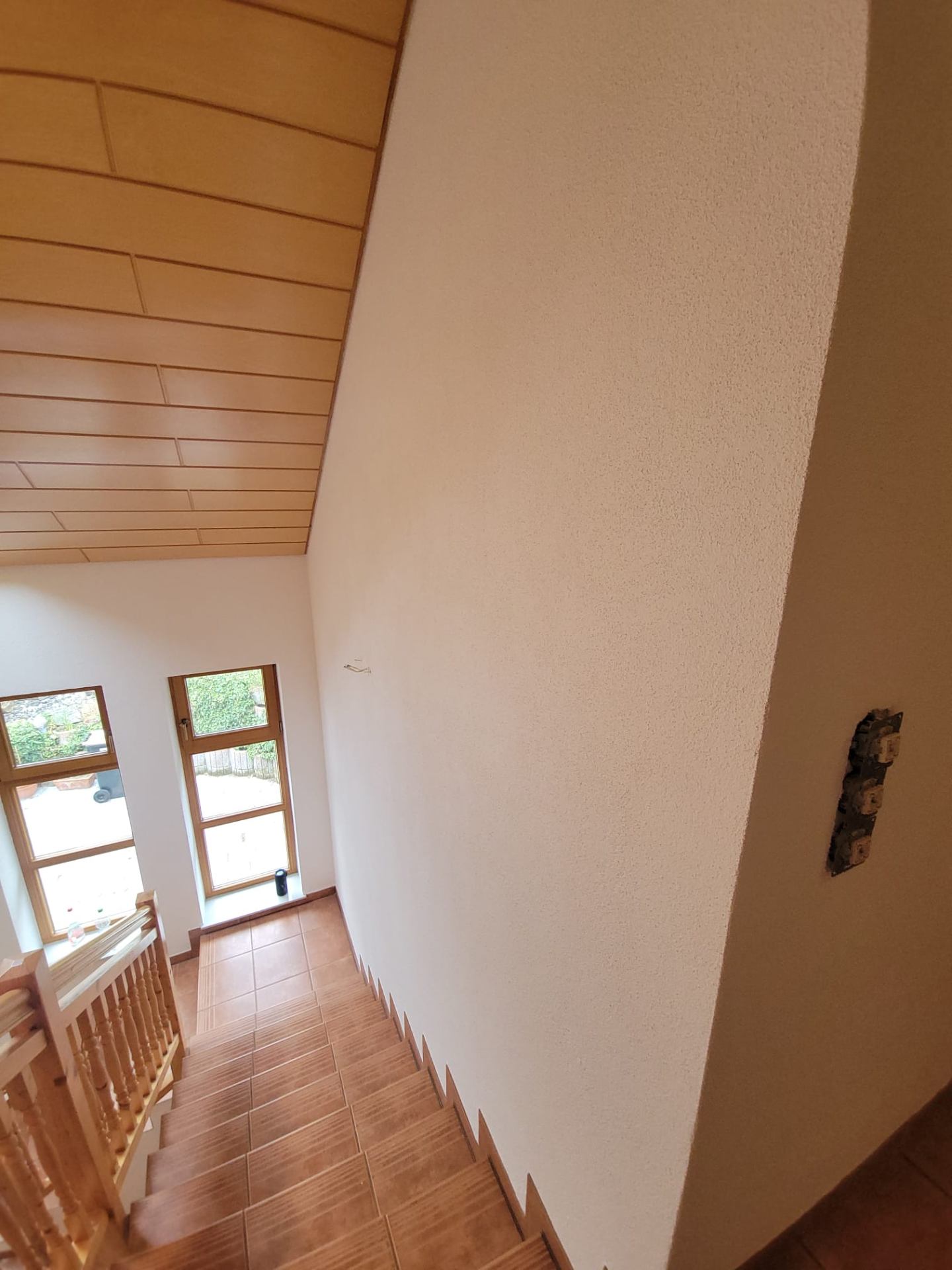 Treppenhaus in Filzputz